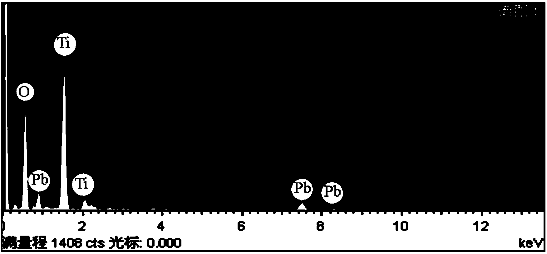 Method for preparing titanium oxide ceramic coating on lead alloy surface