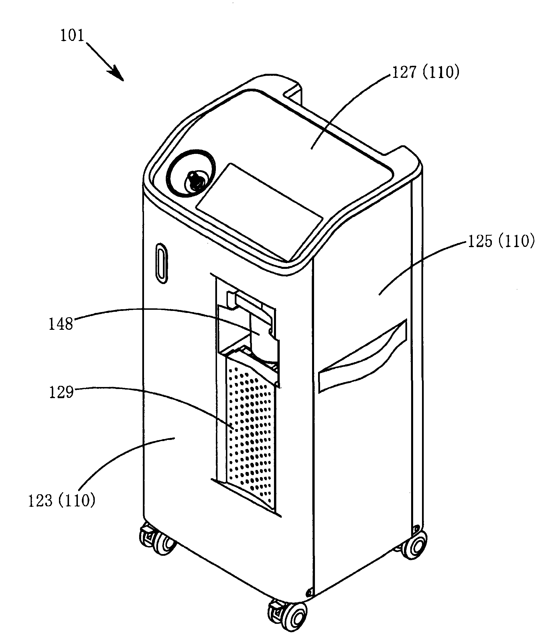 Oxygen concentrating device