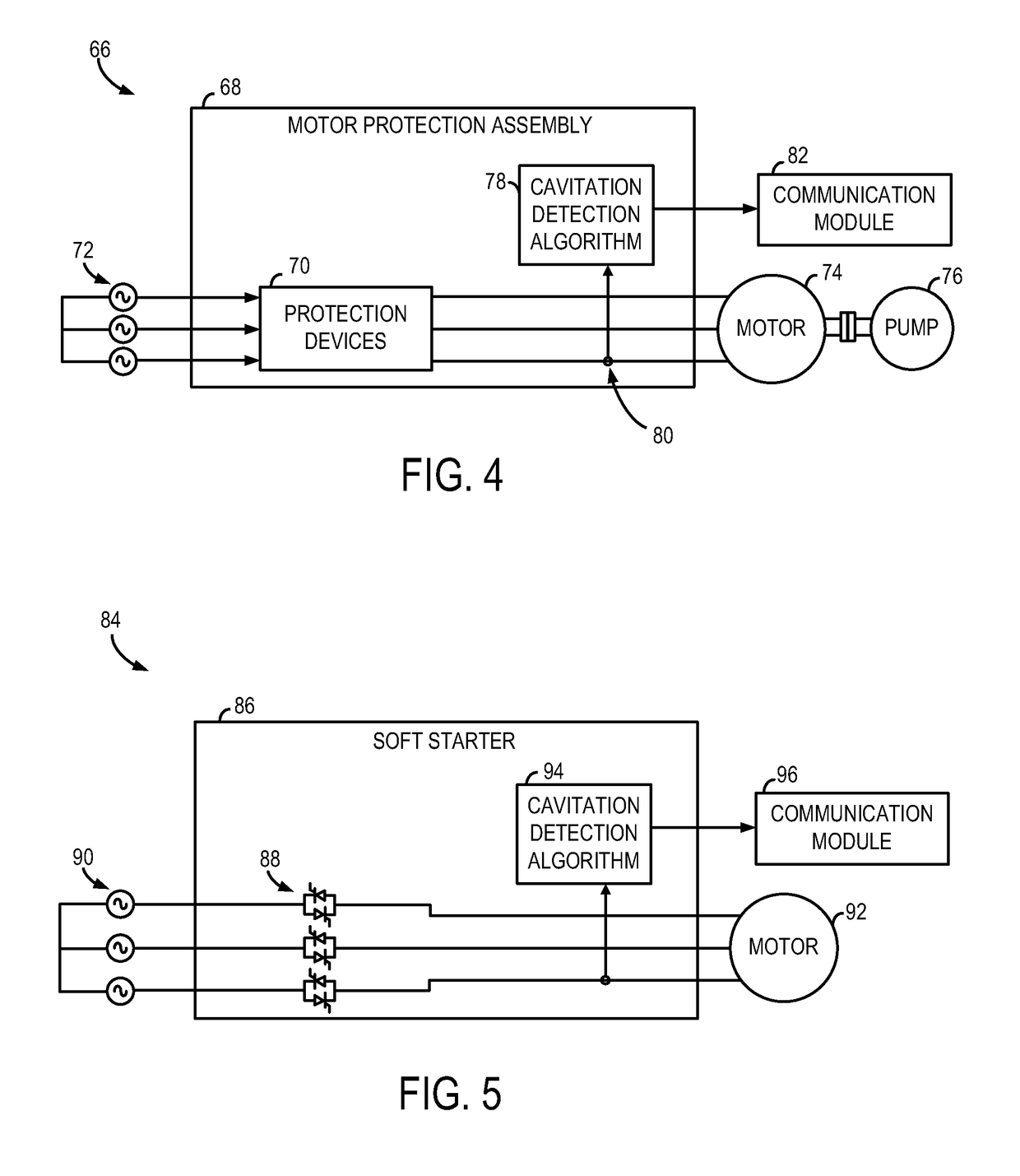 System and method of detecting cavitation in pumps