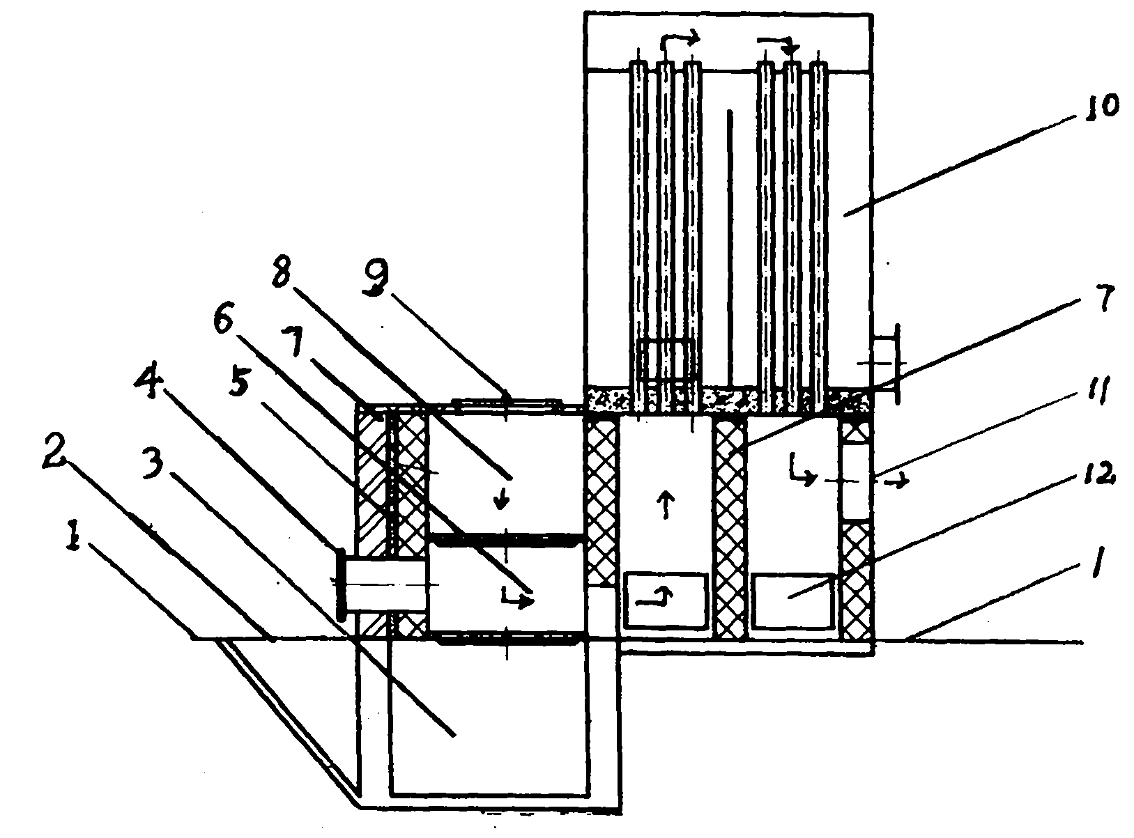 Brick hearth type hot blast stove