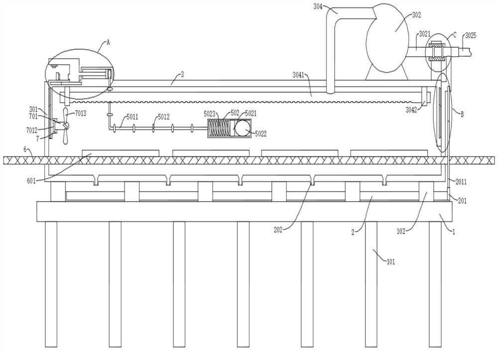 Automatic drying and heated air circulation energy-saving device for graphene underfloor heating