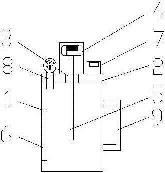 Beaker with compressed air stirring function