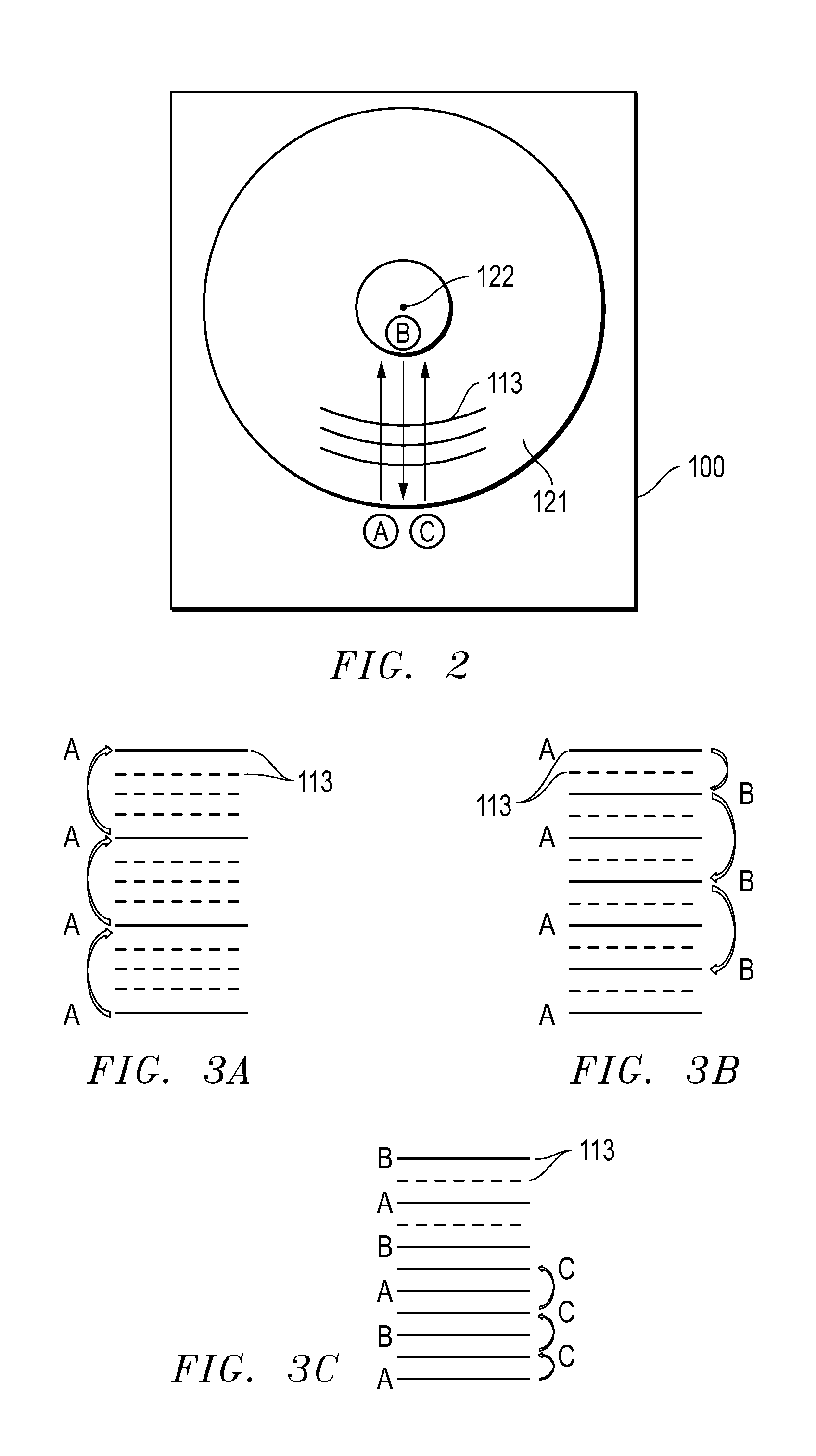 System, method and apparatus for data track usage sequence to reduce adjacent track interference effect