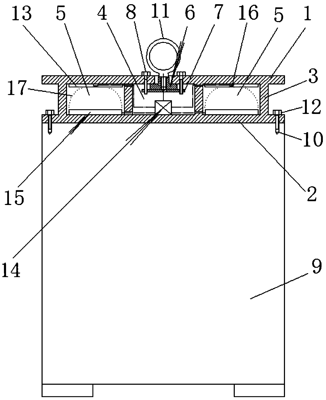 Lifting frame of electric welding machine