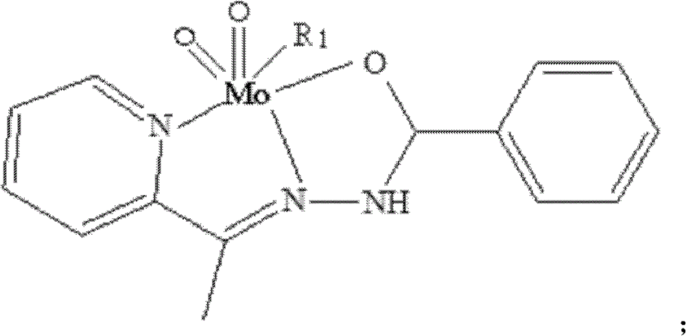 2-Acetylpyridine benzohydrazide molybdenum complex and preparation method thereof