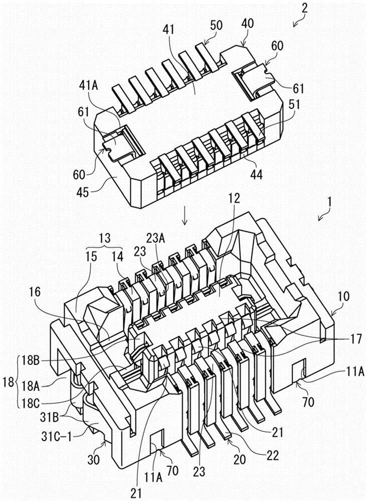 Electrical connector for circuit board and electrical connector assembly