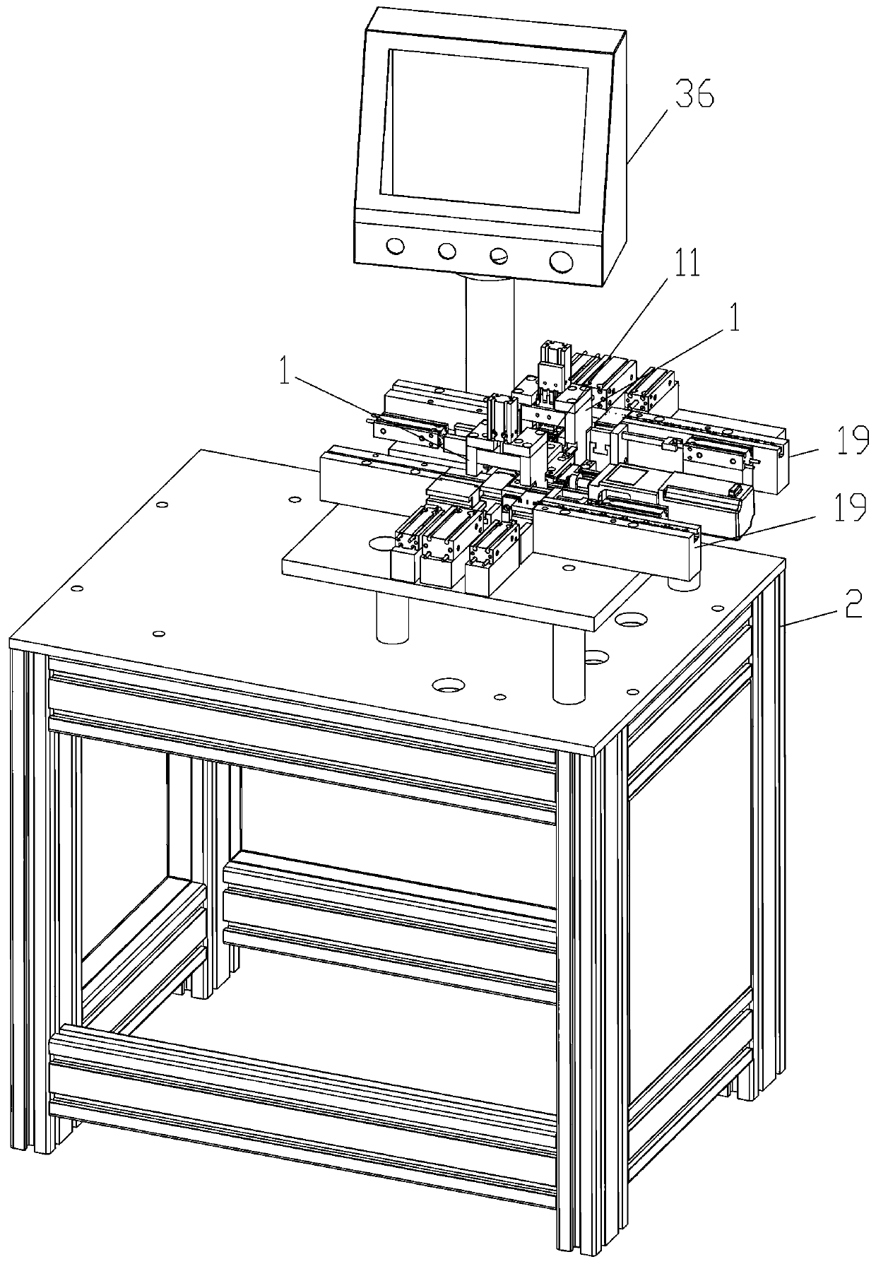 Automatic detector for toggle switch of double-station automobile