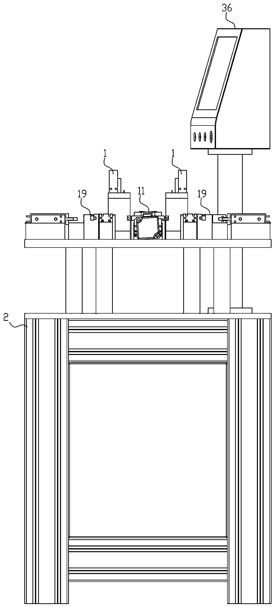 Automatic detector for toggle switch of double-station automobile