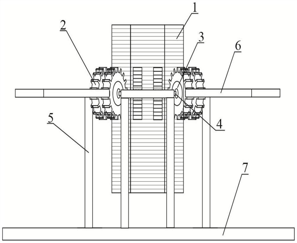 Petal-shaped underwater energy dissipation and vibration reduction device suitable for ocean floating structure