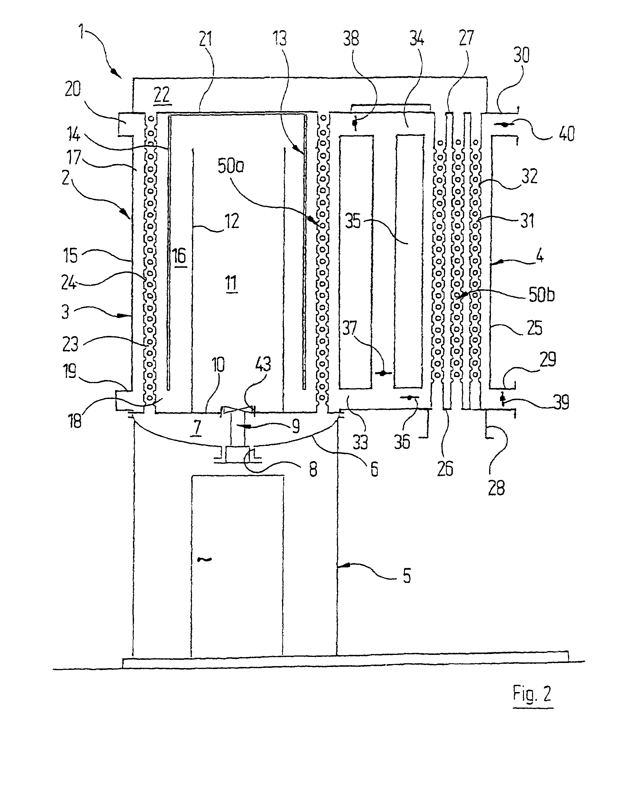 Thermal postcombustion device and method for operating the same