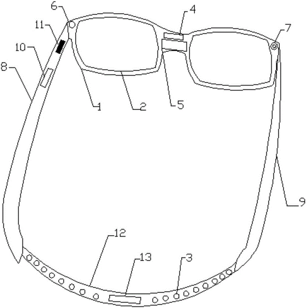 Glasses with remote monitoring function
