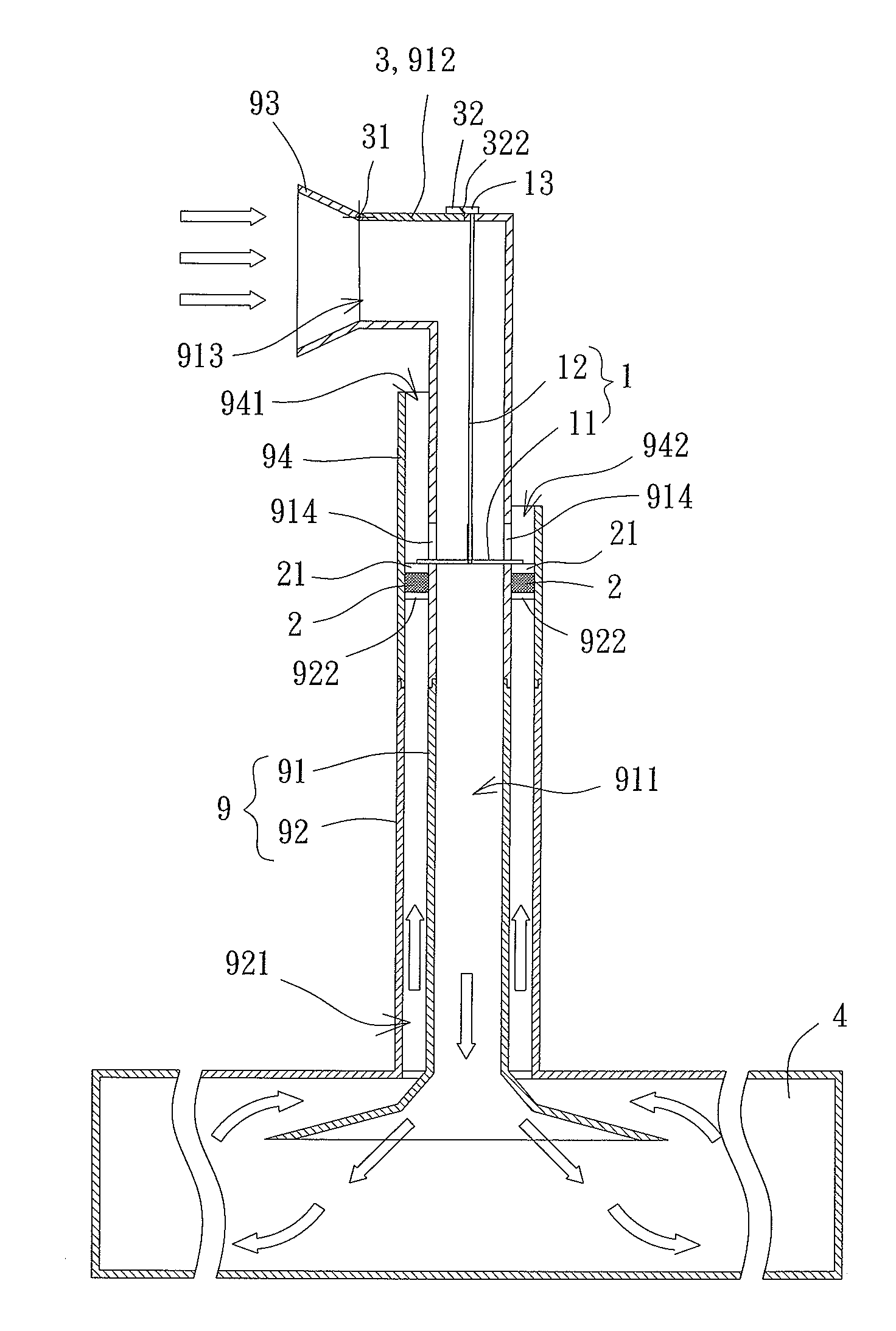 Ventilation System with Controllable Air Input and Output