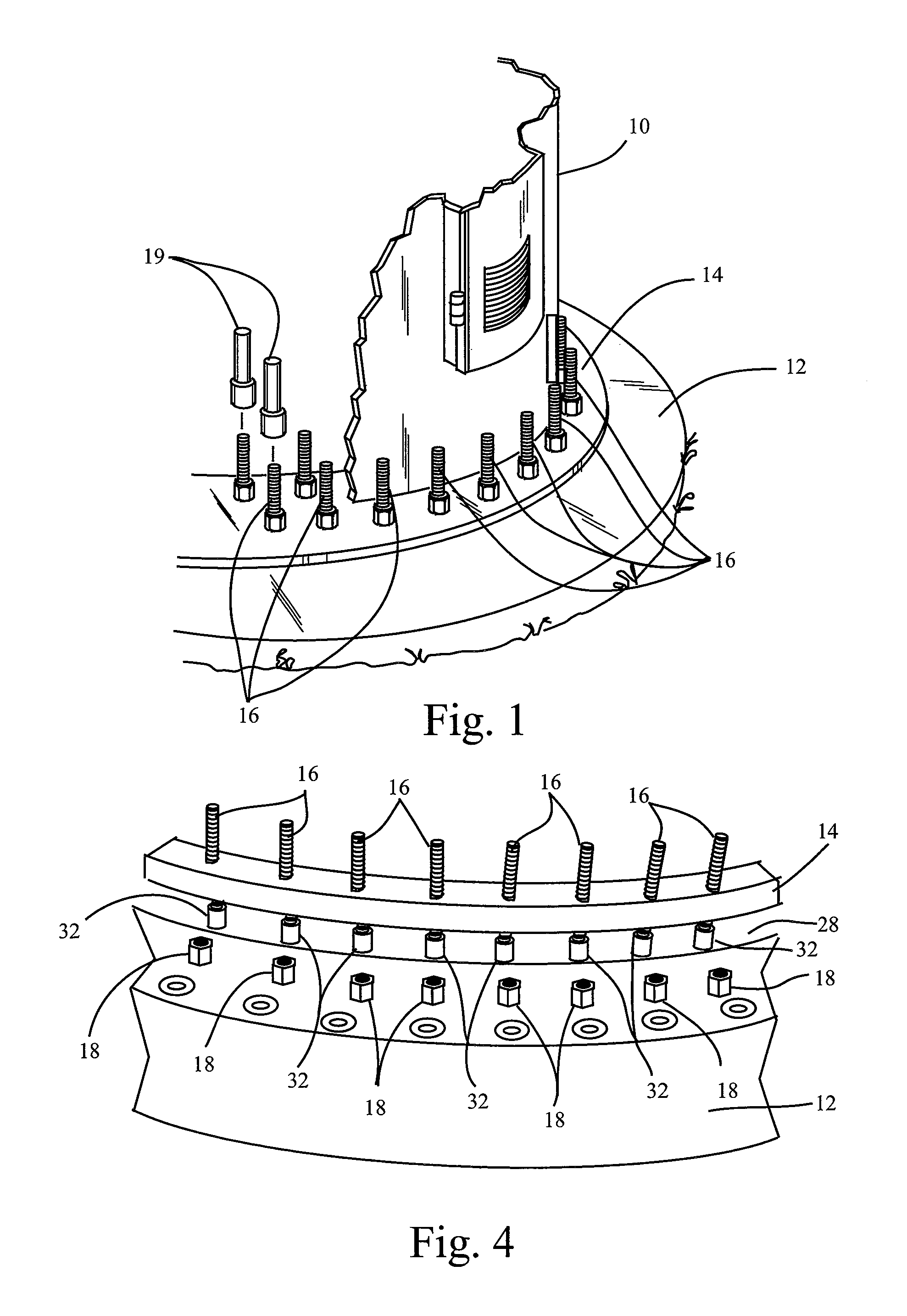 Wind turbine installation comprising an apparatus for protection of anchor bolts and method of installation