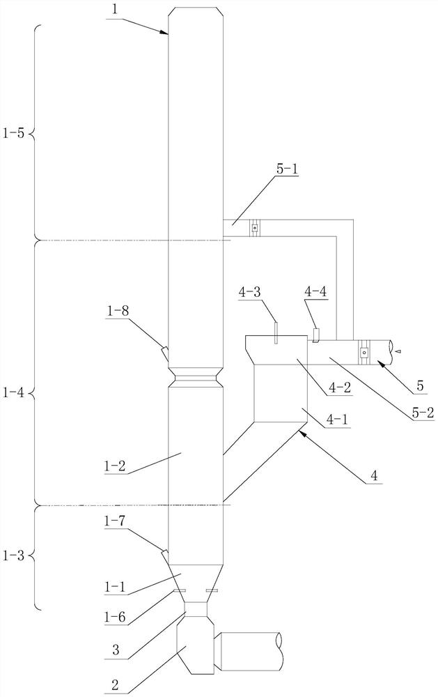 Gradient combustion self-denitration system of calciner with external combustion chamber