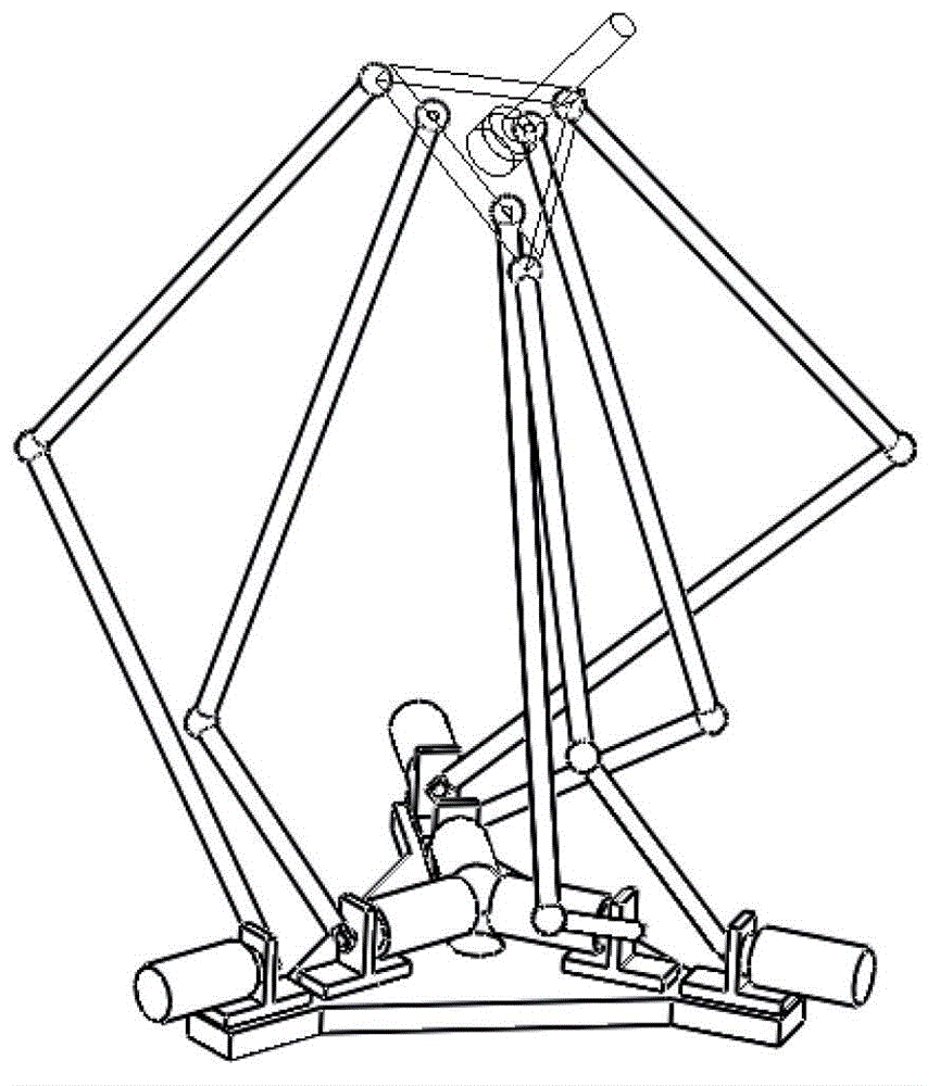 Six-degree of freedom parallel mechanism based on different radii