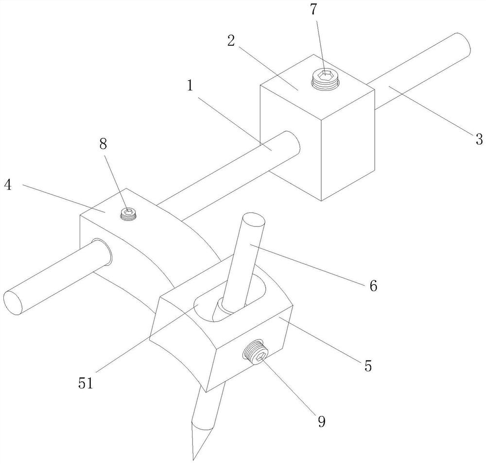 Splicable multi-angle needle inserting external fixator