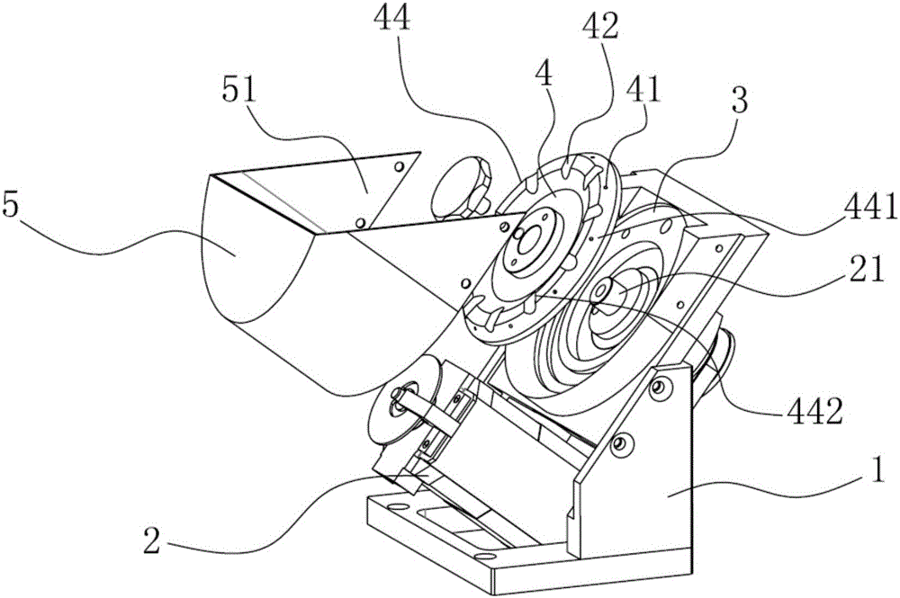 Vacuum feeding method of rotary disc screw feeding device