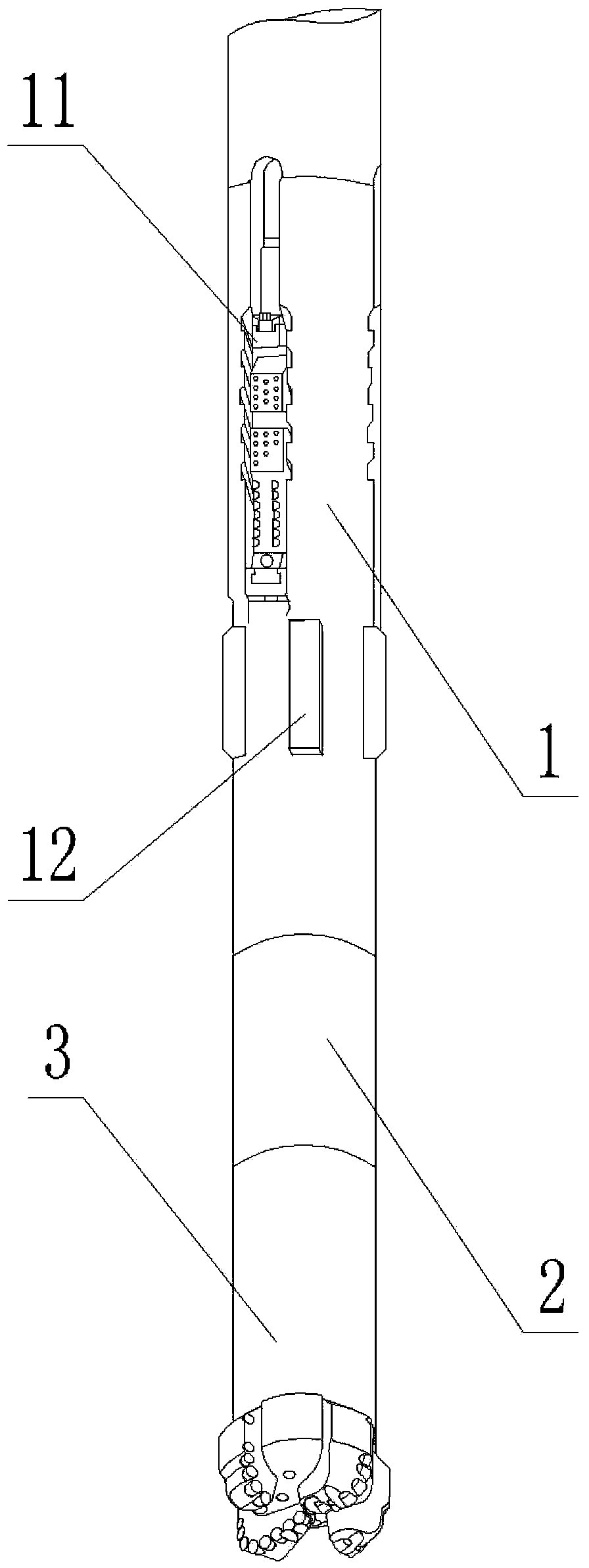 Device and method for controlling RWD (reaming while drilling) drilling pressure distribution relationship
