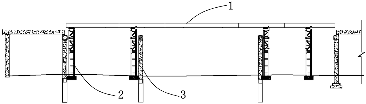 Method for high beam falling construction based on push method