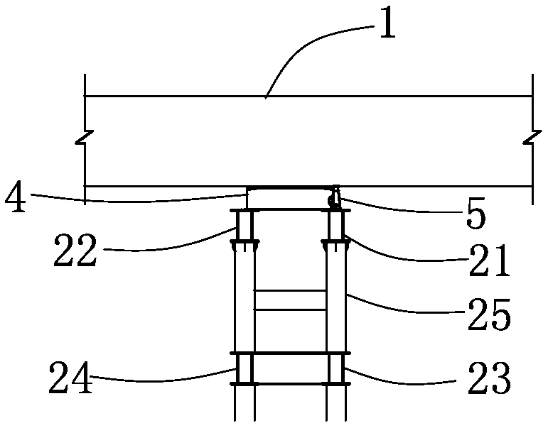 Method for high beam falling construction based on push method