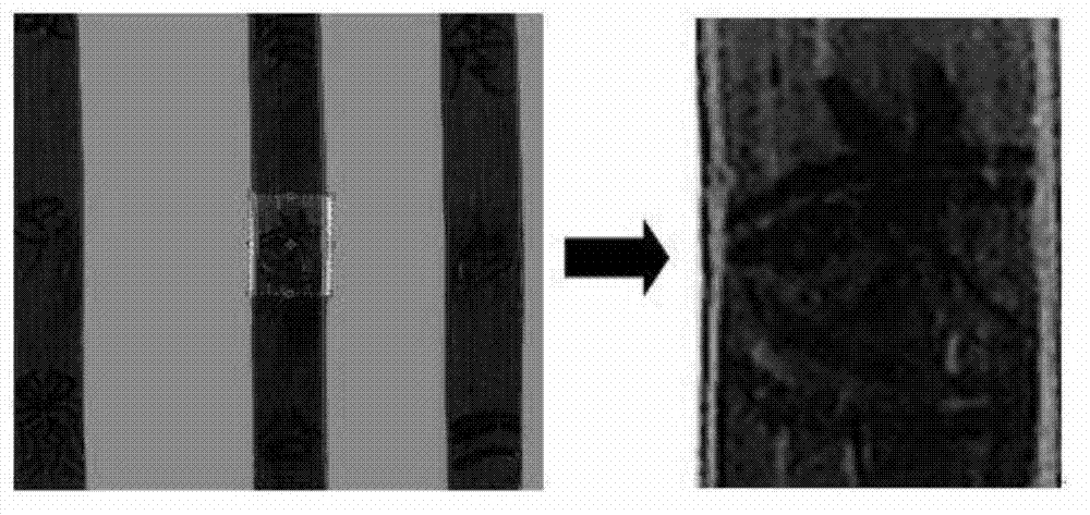 Method used for extracting unearthed bamboo slip and silk character pattern image and based on digital image processing