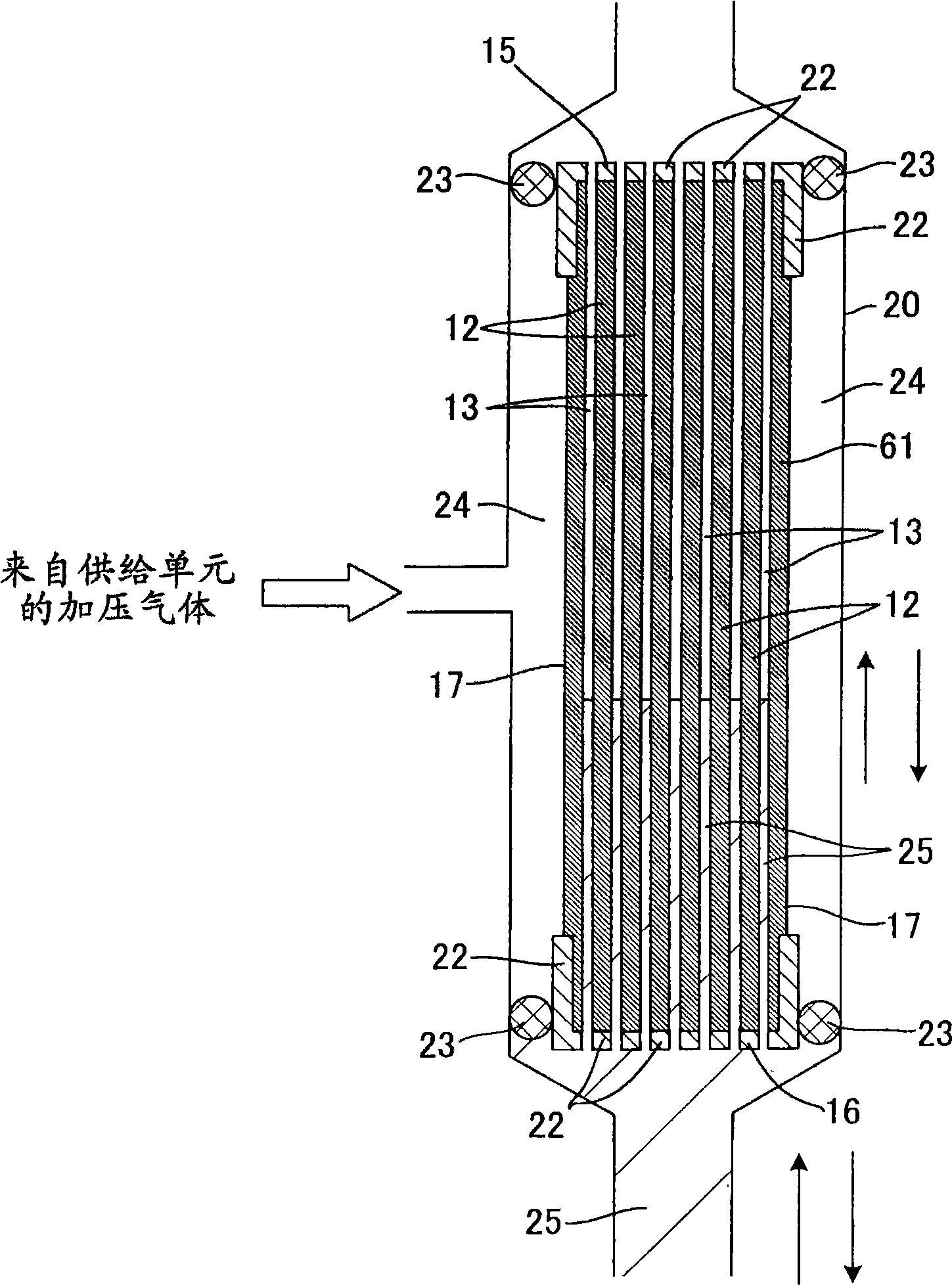 Separation membrane-porous material composite and method for manufacturing the same
