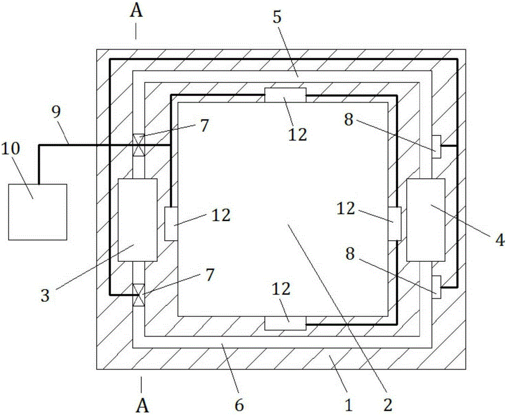 Cooling control device and method for injection mold
