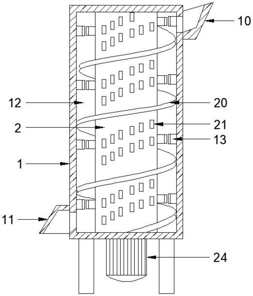 Impurity removal and purification device for feldspar ceramic raw materials