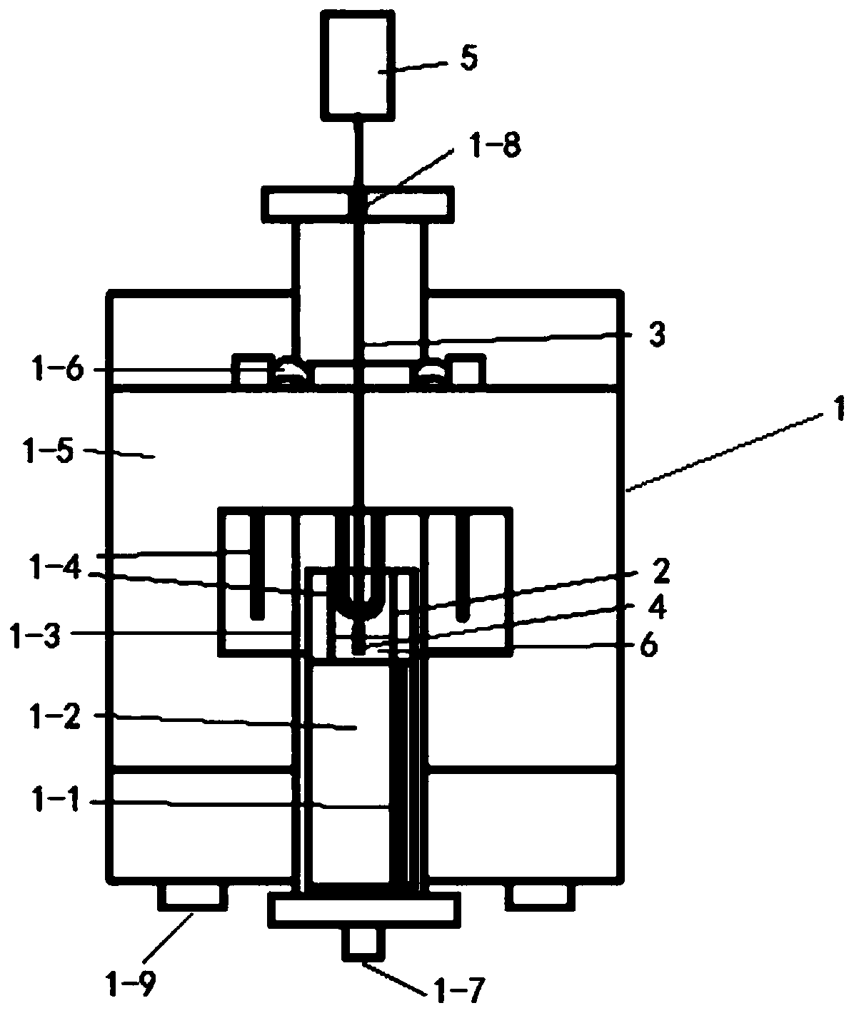 Device and method for detecting quantitative relation of interaction action of molten iron sulfide in furnace cylinder