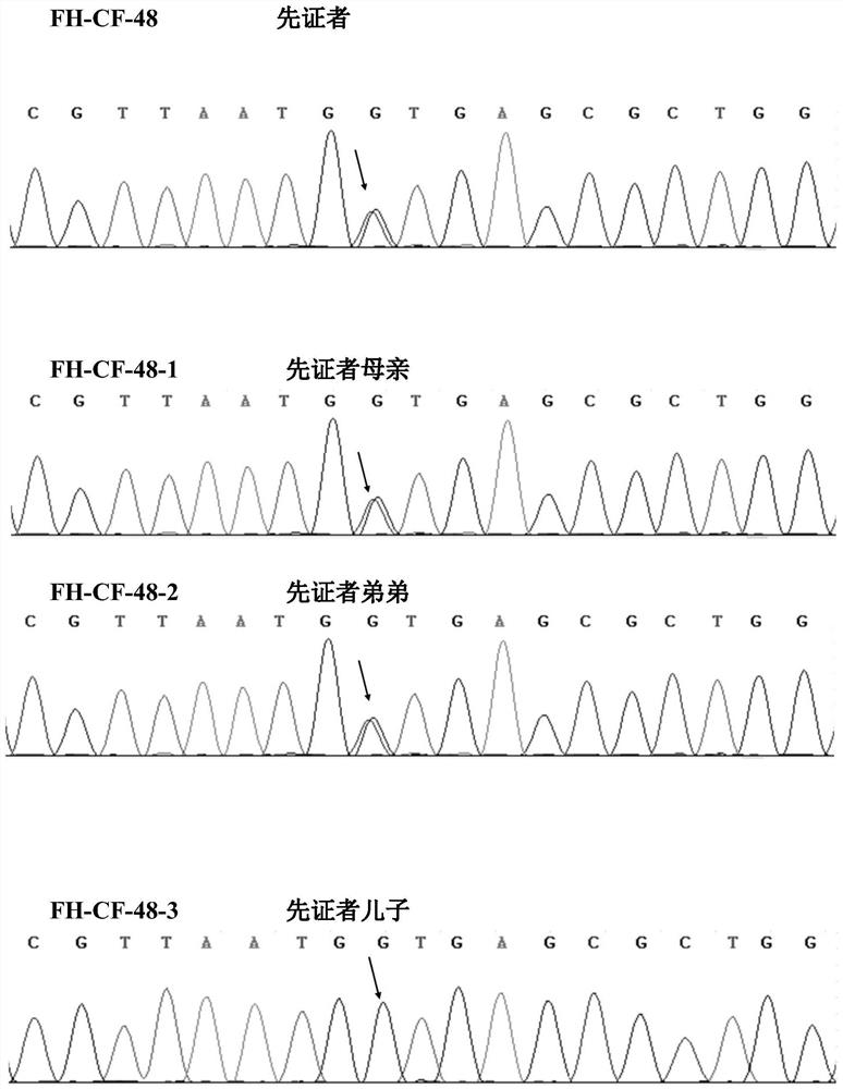 Familial hypercholesterolemia related gene and its detection kit and application