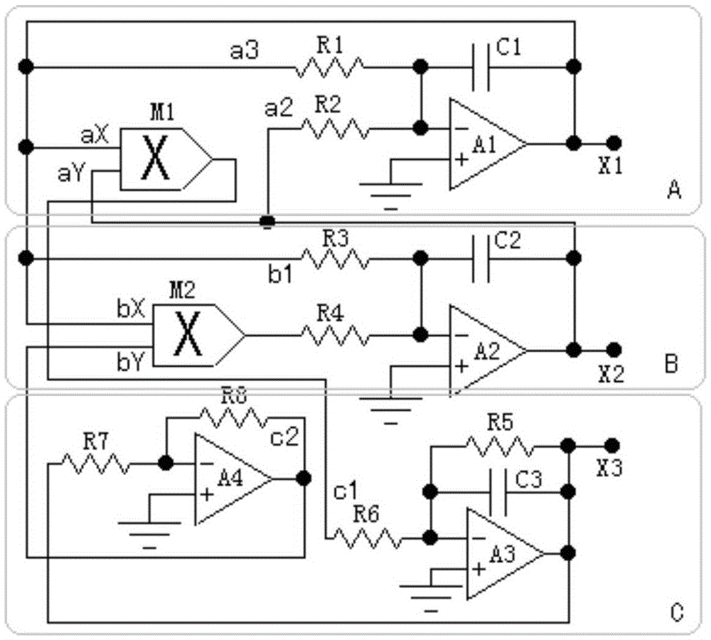 Three-order Lorenz 4 + 2 type chaotic circuit