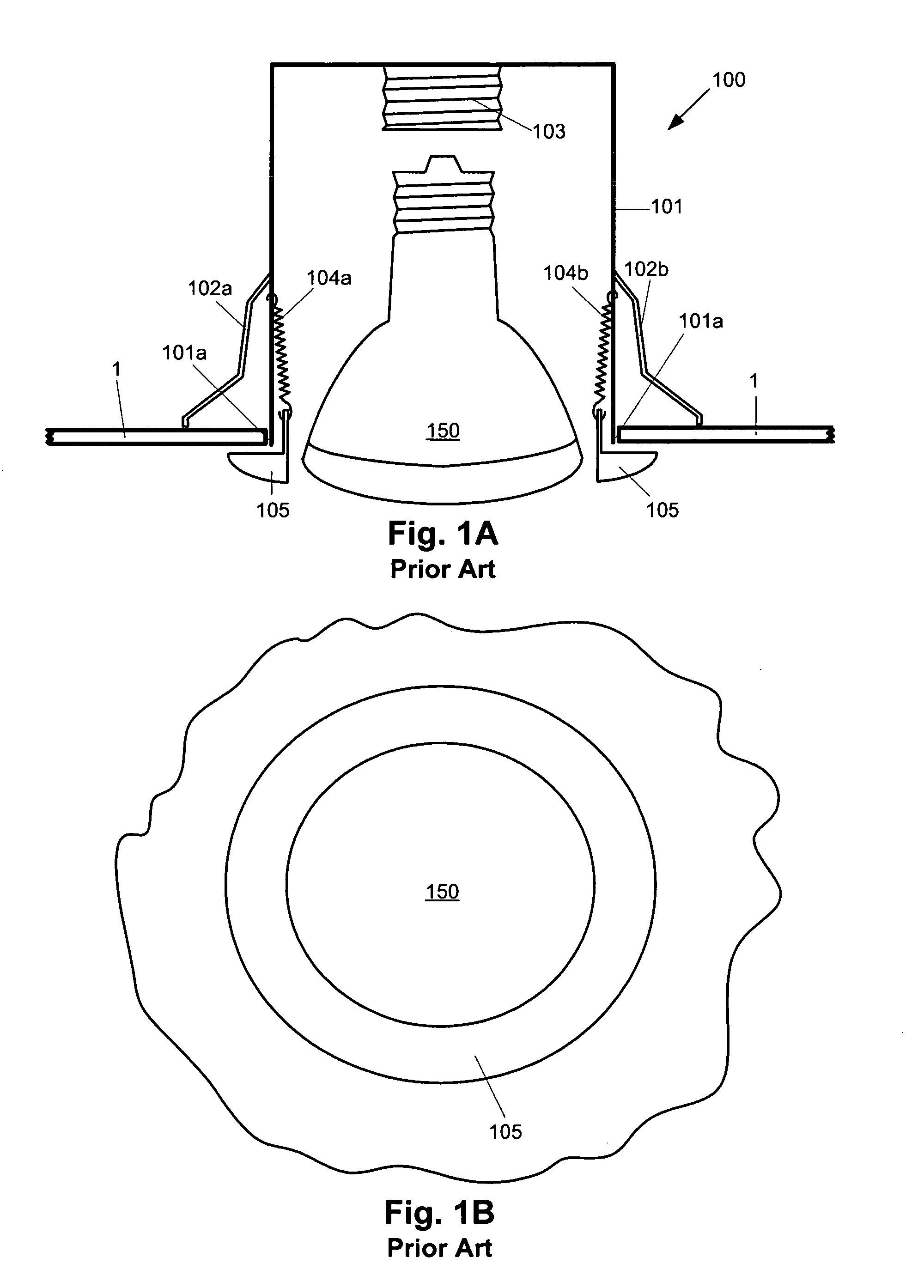 Lighting device for a recessed light fixture