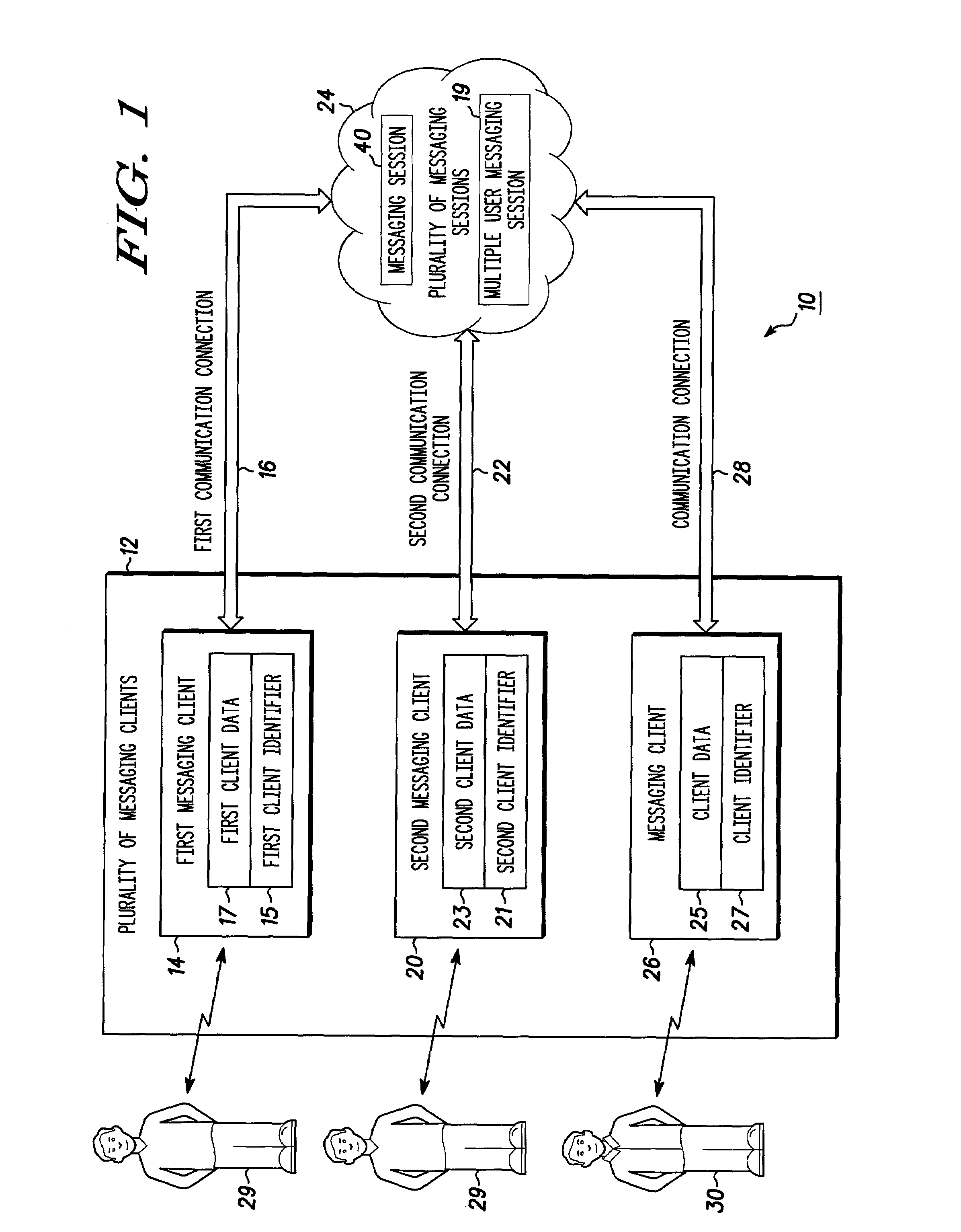System for providing continuity between messaging clients and method therefor