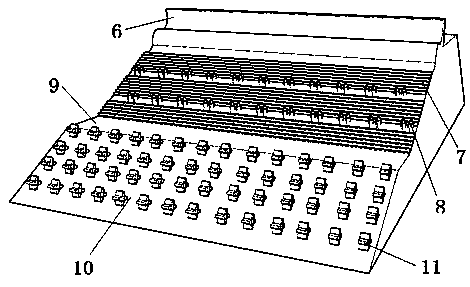 Seawall protective structure capable of high-efficiency combined energy dissipation