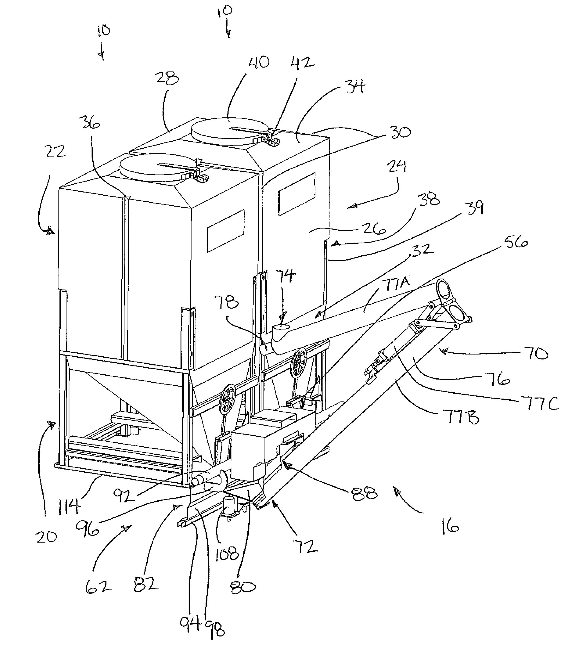 Bulk Material Container and Container Discharging Apparatus