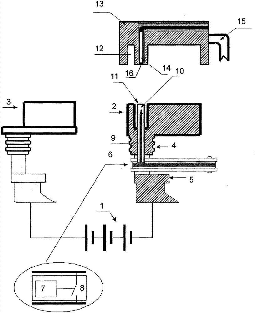 Batteries with outgoing contacts of separate design