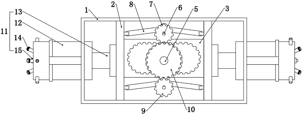 Piston horizontally opposed gear shaft output power engine