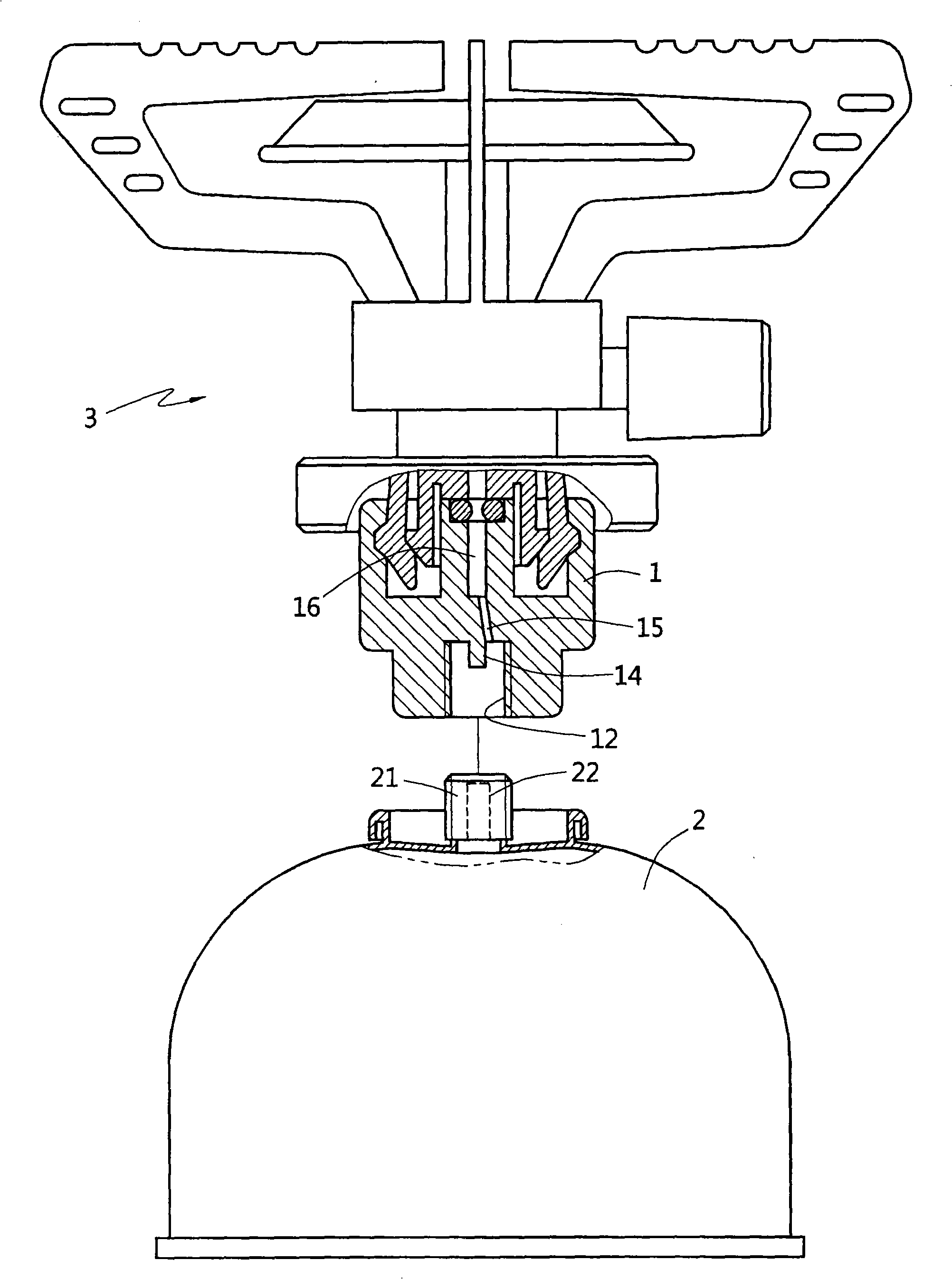 Gas tank gas supply safety device