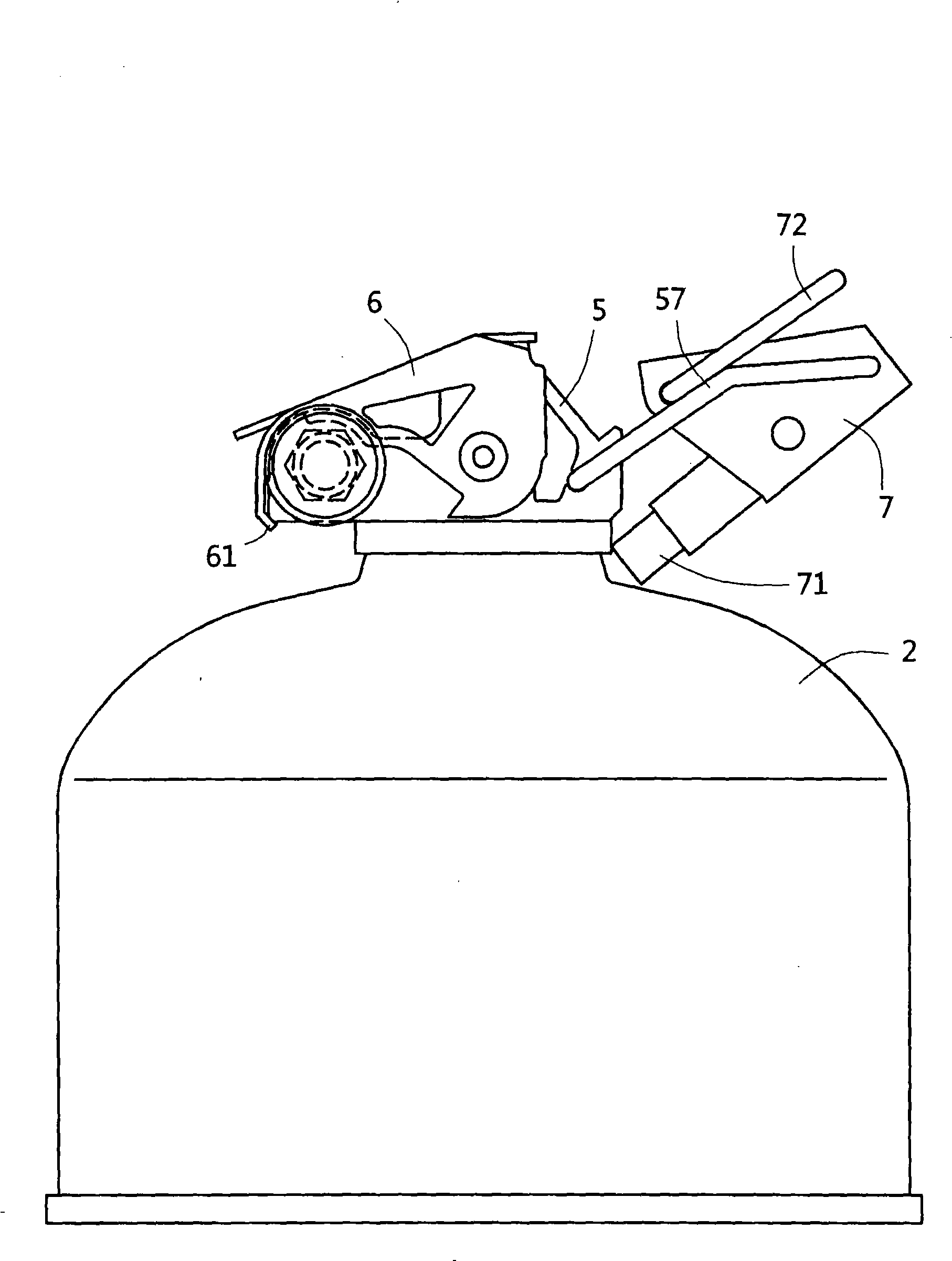 Gas tank gas supply safety device