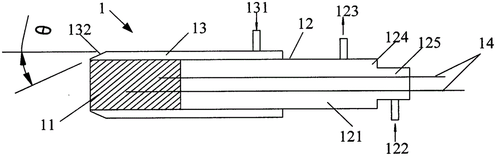 High-temperature testing probe, device and method for entrained flow gasifier