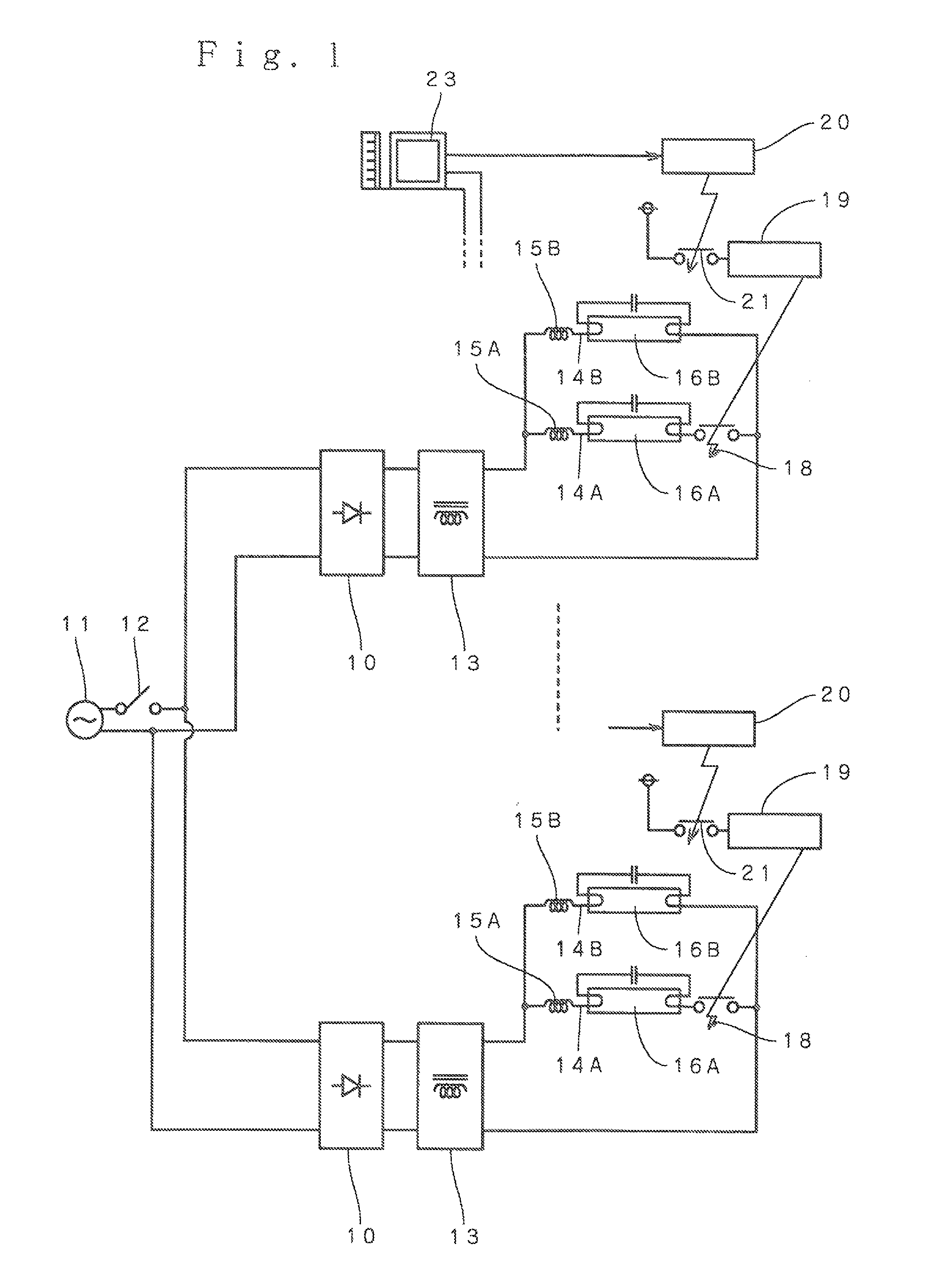 Fluorescent lamp appliance, and lighting control apparatus of fluorescent lamp appliance