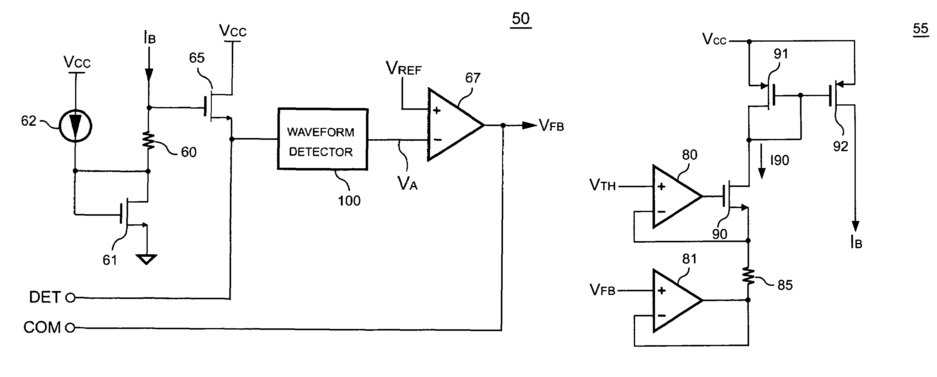 Control circuit of power converter having adaptive bias for detecting reflected voltage of transformer