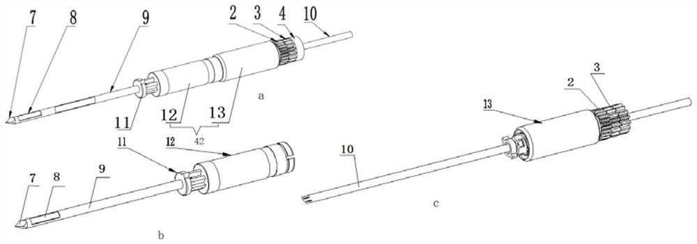 Mammary gland biopsy excision blood coagulation device with radio frequency coagulation cutter tube