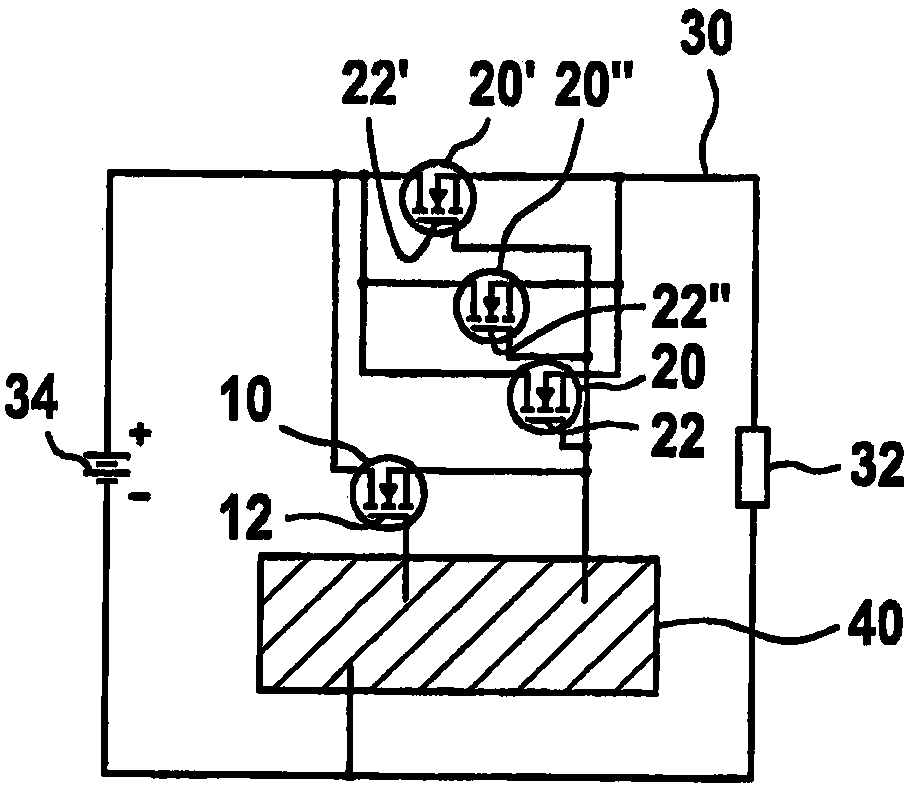 Switching device and method for running the switching device and motor vehicle electrical system