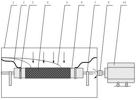 Microwave curing method and device for composite shaft parts