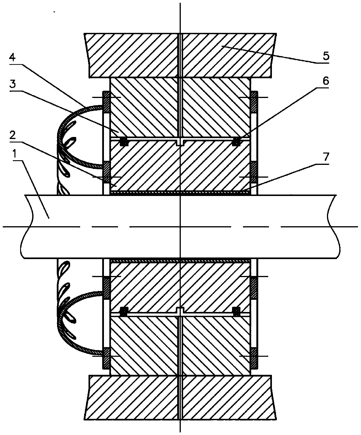 Double-oil-film damping bearing structure with elastic support