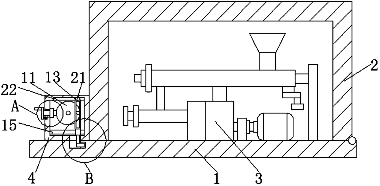 Granulator for producing biomass particles and with worker protection function