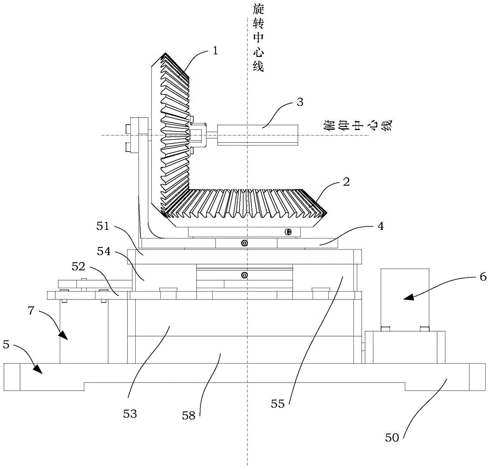 Differential-principle-based two-degree-of-freedom parallel-connection rotating platform