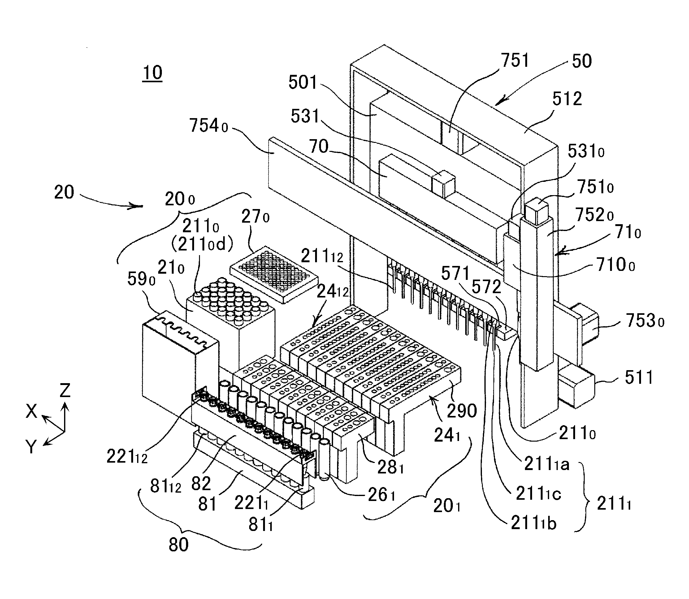 Linear movement type reaction treatment apparatus and method thereof