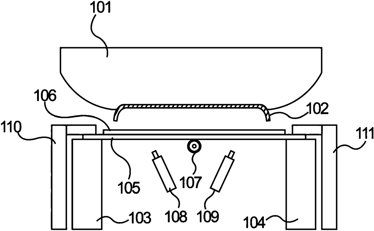 Flexible display panel attaching device and attaching method thereof